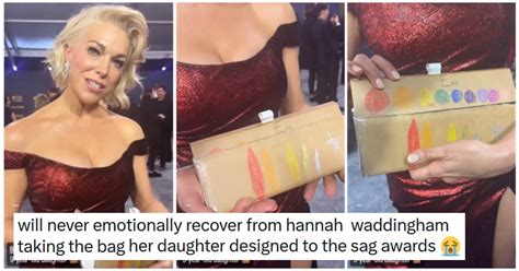 Hannah Waddingham S 9 Year Old Made Her SAG Awards Clutch Bag And