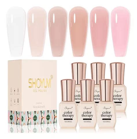 Conjunto De Esmaltes Em Gel Shoyum Nude Pink Cores Ml So Parcelamento Sem Juros