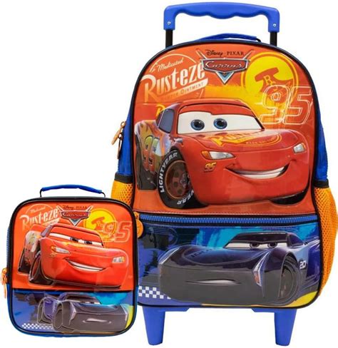 Kit Mochila Rodinha Carros Relampago Mcqueen Lancheira Amazon Br