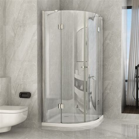 Cabine De Douche Semi Circulaire Double Porte Battante Transparente Mm