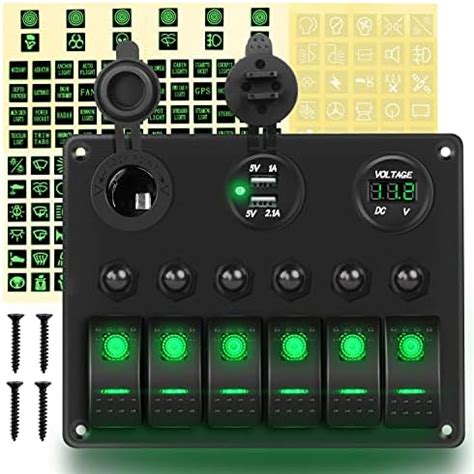 Amazon MICTUNING 6 Gang Rocker Switch Panel ON Off Laser LED Light