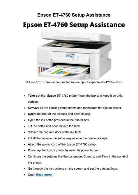 Epson ET-4760 Setup Assistance by Valentina Everly - Issuu