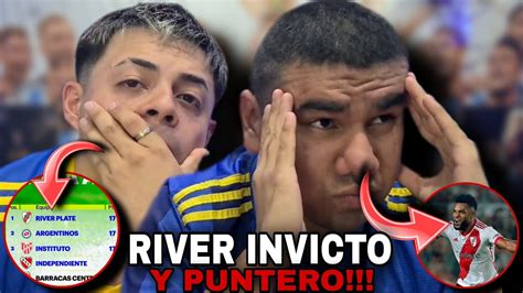 RIVER INVICTO Y PUNTERO REACCIONES DE HINCHAS RIVER PLATE 2 Vs