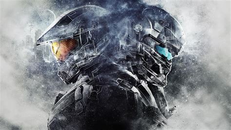 Halo 5 Master Chief and Spartan Locke Wallpaper Merged [2560x1440] : halo