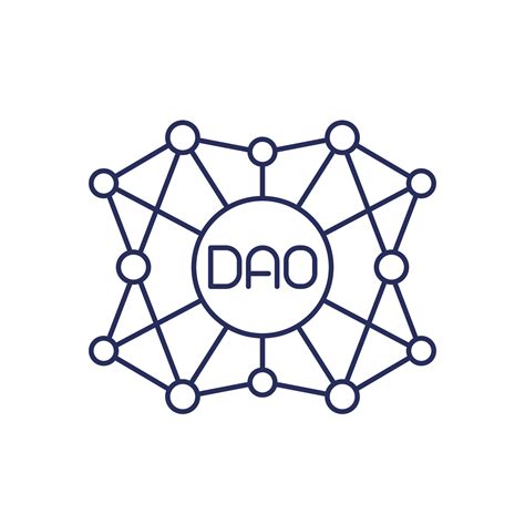 DAO icon, Decentralized Autonomous Organisation, line design 27465703 ...