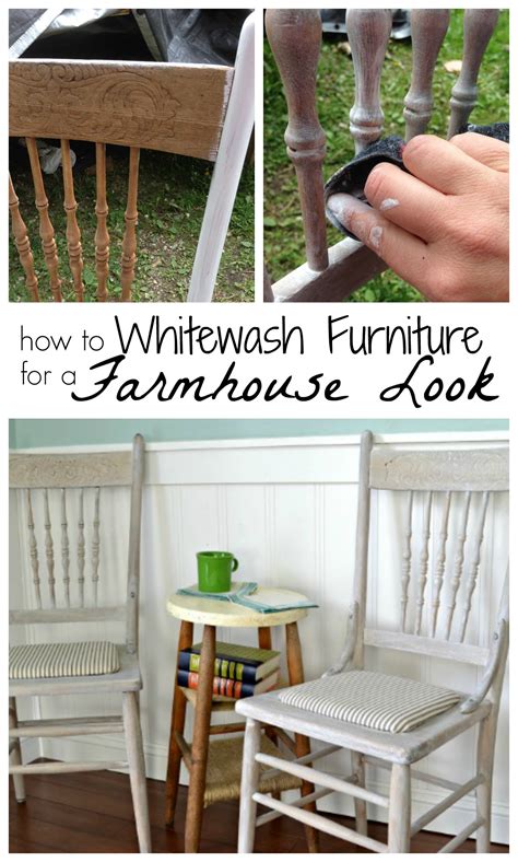 How To Whitewash Furniture For A Farmhouse Look Pinnable Refresh Living