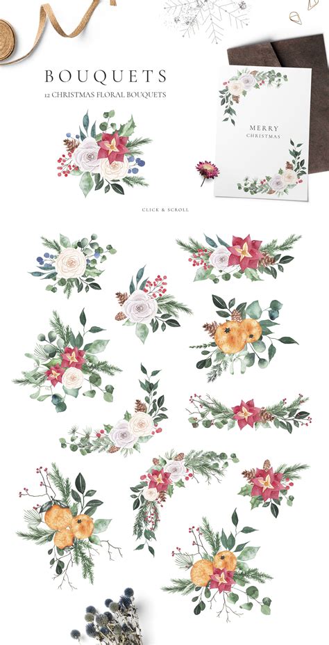 Watercolor Christmas Holiday Set By Madiwaso Art TheHungryJPEG