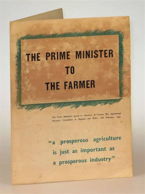 The Prime Minister to the Farmer, Neville Chamberlain's speech of 28 ...