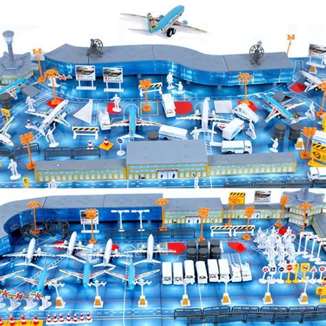 Buy 1990s 200 Pieces Aircraft Model Playset Airport Assembled Toys For