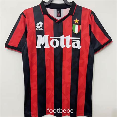 Maillot AC Milan Vintage 1993 1994 Domicile Footbebe