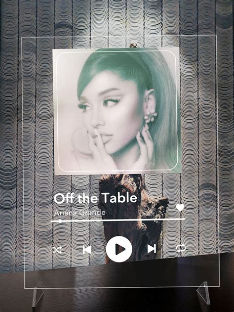 Ariana Grande Plexiglass Music Player Display Album Cover Etsy