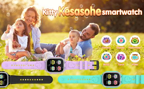 Kesasohe Kinder Smartwatch Mit 24 Spielen Und 2 Kameras Video Musik