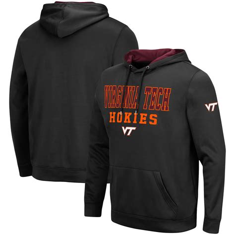 Mens Colosseum Black Virginia Tech Hokies Sunrise Pullover Hoodie