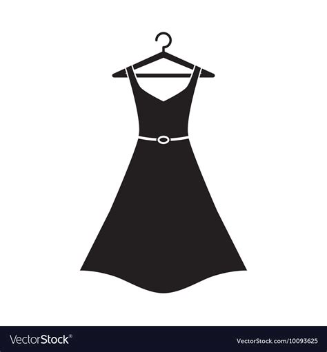 Female Long Dress On A Hanger Royalty Free Vector Image