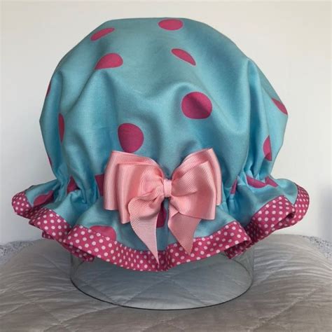 Polka Dot Retro Shower Cap Waterproof Shower Cap Polka Dot Shower