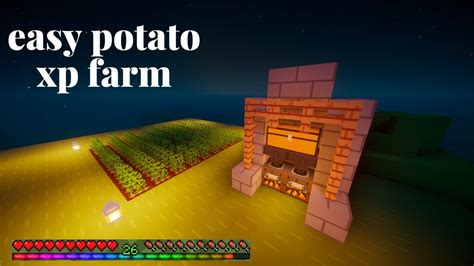 Easy Simple Potato Xp Farm Minecraft Youtube