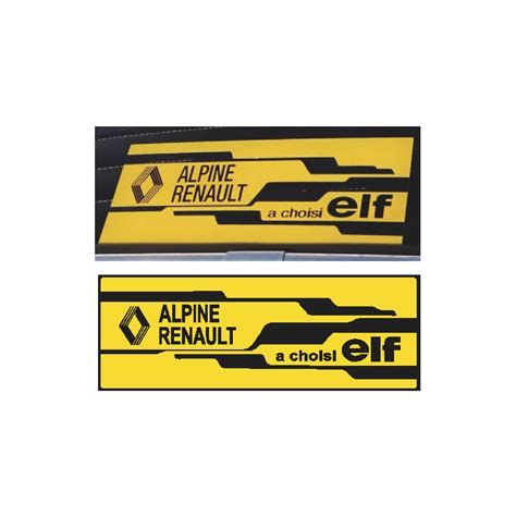 Alpine A Choisi Elf Sticker Pour Vitre Arri Re Mod Le