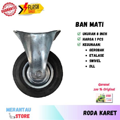 Jual Ban Troli 8 Inch Roda Lori Etalase Bahan Karet 8 Harga 1 Pcs