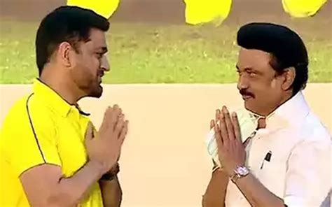 But Dhoni Bhai Ko Tamil Nahi Aati Fans React As Tamilnadu Cm Mk