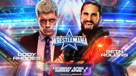 Wwe Wrestlemania 38 Seth Rollins Vs Cody Rhodes Full Match Youtube