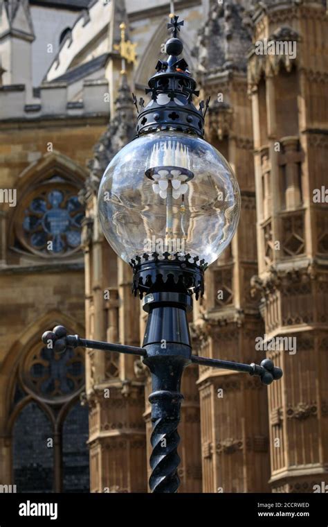 Historic Street Gas Lamp Lantern Gas Lighting In Westminster London