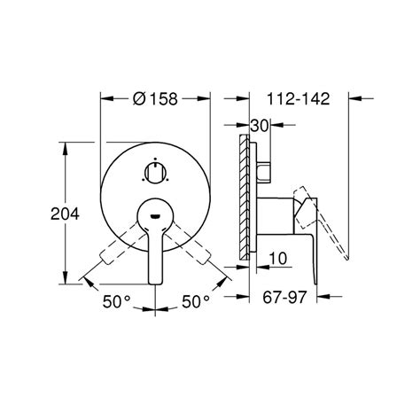 Grohe Lineare Miscelatore Monocomando A Vie Con Deviatore