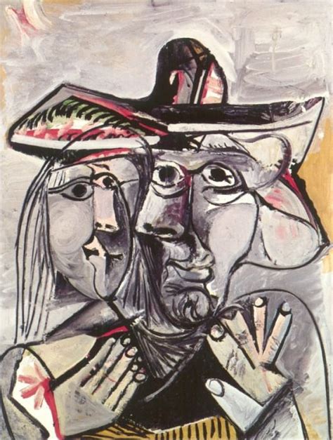 Buste Dhomme Au Chapeau Et T Te De Femme Pablo Picasso