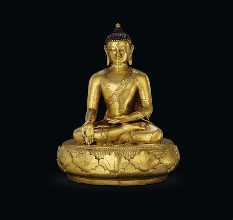 A Gilt Bronze Figure Of Buddha Ratnasambhava Mongolia Zanabazar Style