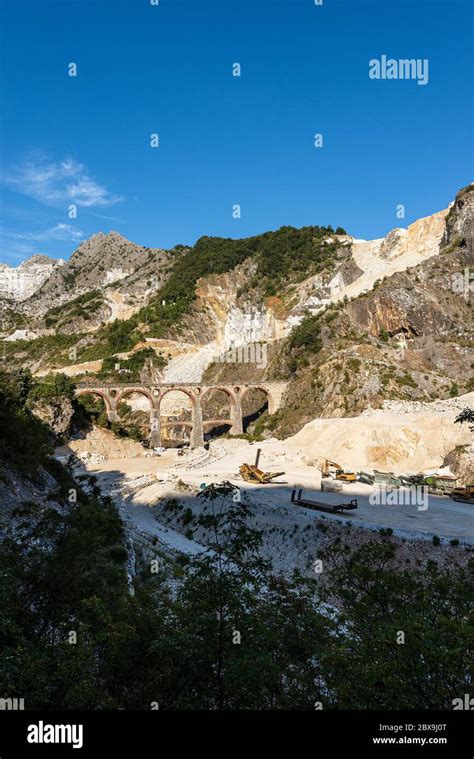 White Carrara Marble Quarries In The Apuan Alps Alpi Apuane Italy