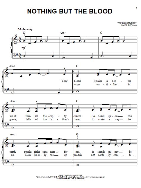 Nothing But The Blood | Sheet Music Direct