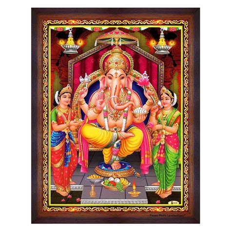 Pavan Photo Laminations Ridhi Sidhi Ganesh Riddhi Siddhi Hanging Wall