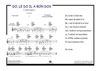 Editions Musicales Bourgès R Do le do il a bon dos Comptine