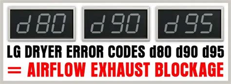 Lg Dryer Error Codes D80 D90 D95 How To Clear The Error Code