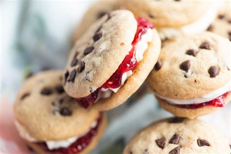 Chocolate Chip Buttercream Jam Sandwich Cookies Xoxobella