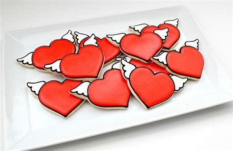 Angel Wings By Sweetsugarbelle Via Flickr Heart Cookies Cut Out Cookies Sugar Cookies Fall