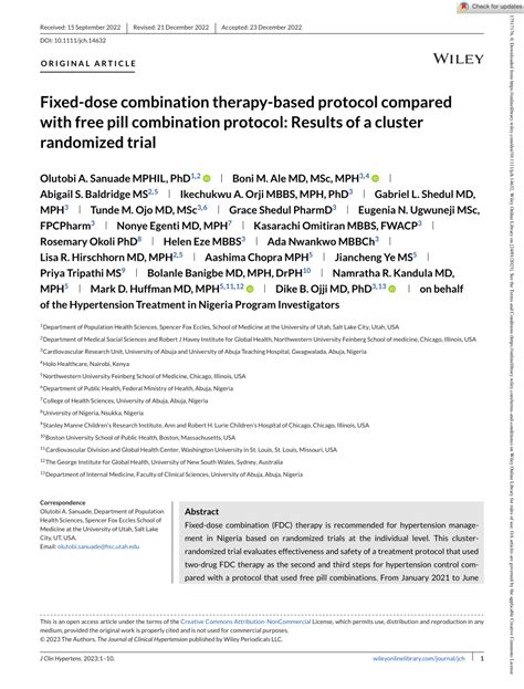 fixed dose combination therapy based protocol compared