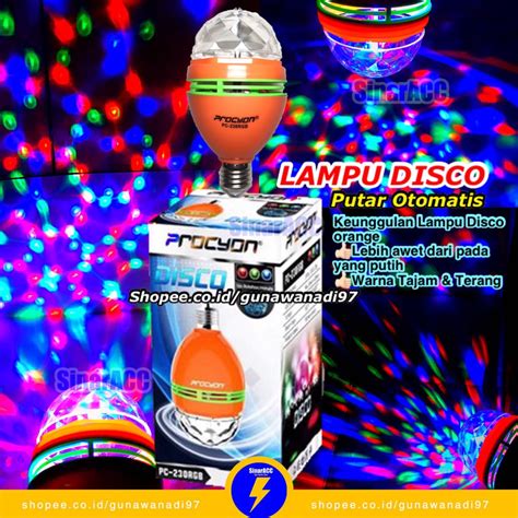 Jual Lampu Disco Putar Otomatis An Agustusan Color Lampu Disko Warna