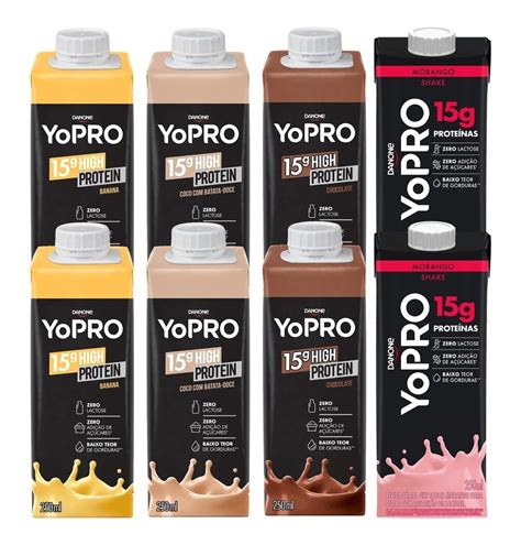 X Yopro Bebida G Protein Ml Whey Yo Pro Sabores Kit Mercadolivre