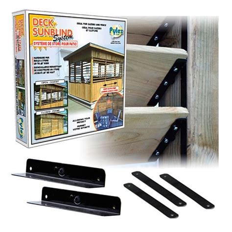 Quincaillerie Pour Syst Me De Store Pour Patio Pylex En Acier Noir Pour