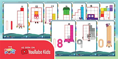 FREE! - Numberblocks: 11-20 Numeral Posters (Teacher-Made)