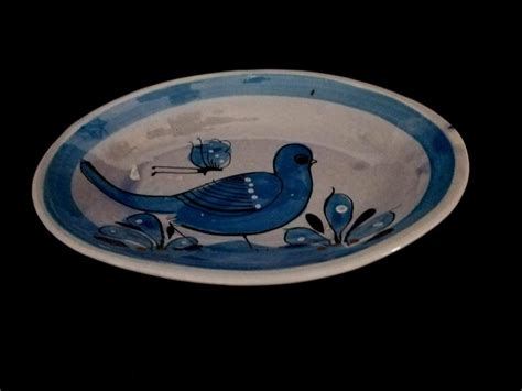 Hand Painted And Signed Mexico Pottery Oval Plate Property Room