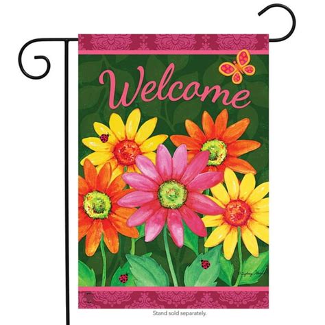 Welcome Daisies Spring Garden Flag Floral 125 X 18 Briarwood Lane