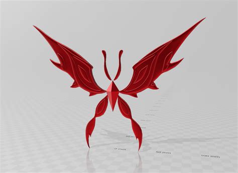 Stl File Arlecchinos Butterfly Genshin Impact・design To Download And