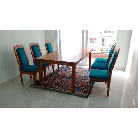 Teak Wood Dining Table With 8 Teak Chairs