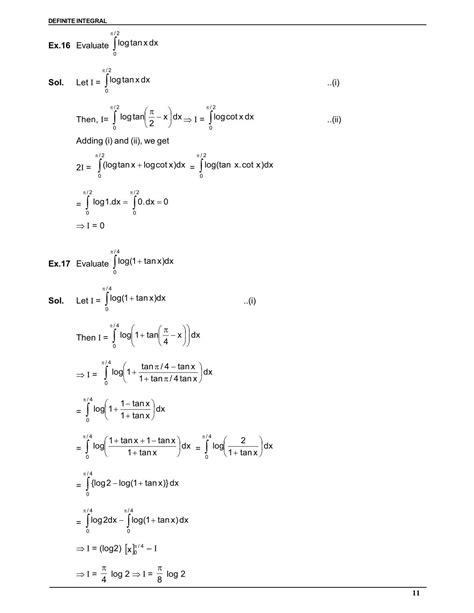 Definite Integral Examples To Help In IIT JEE Preparation Sitename