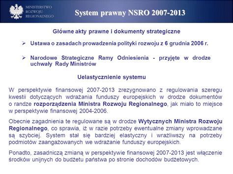 System wdrażania funduszy europejskich w latach Rola partnerów