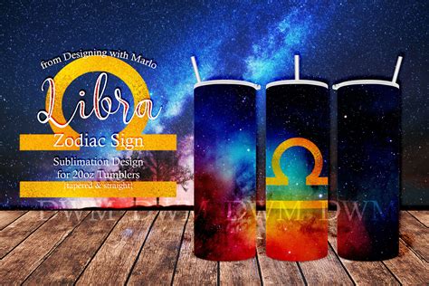 Libra Zodiac Sign 20oz Tumbler Sublimation Design 1