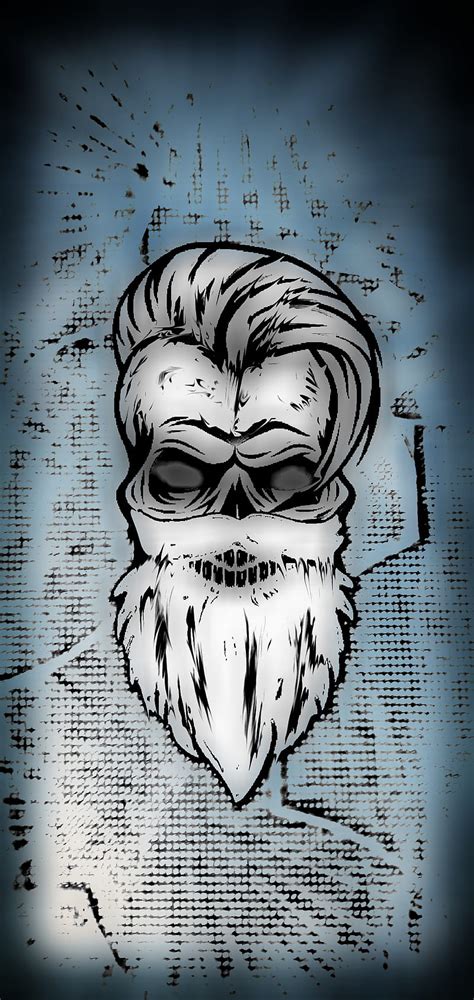 Just Bearded 3d Beard Beard Strong Bearded Bearded Skulls Blue