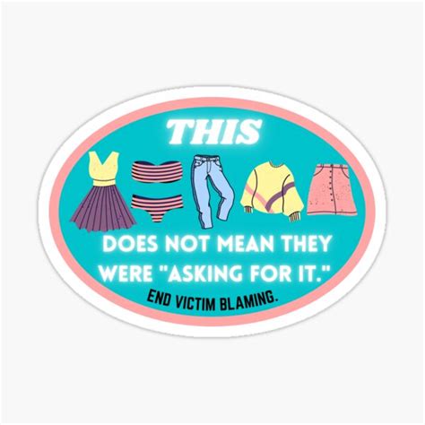 End Victim Blaming Sticker For Sale By Redjacq Redbubble