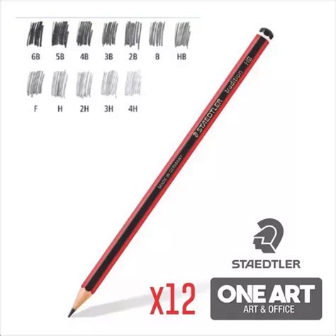 Lapiz Negro Grafito Staedtler Tradition Graduacion X 12